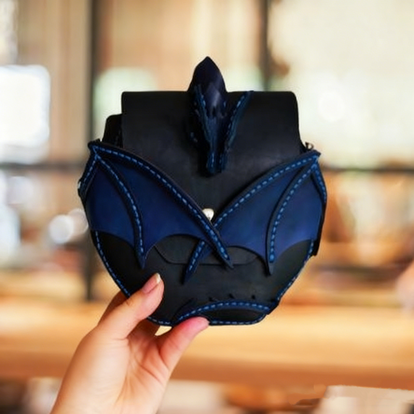 Handmade Leather Dragon Hunter Bag