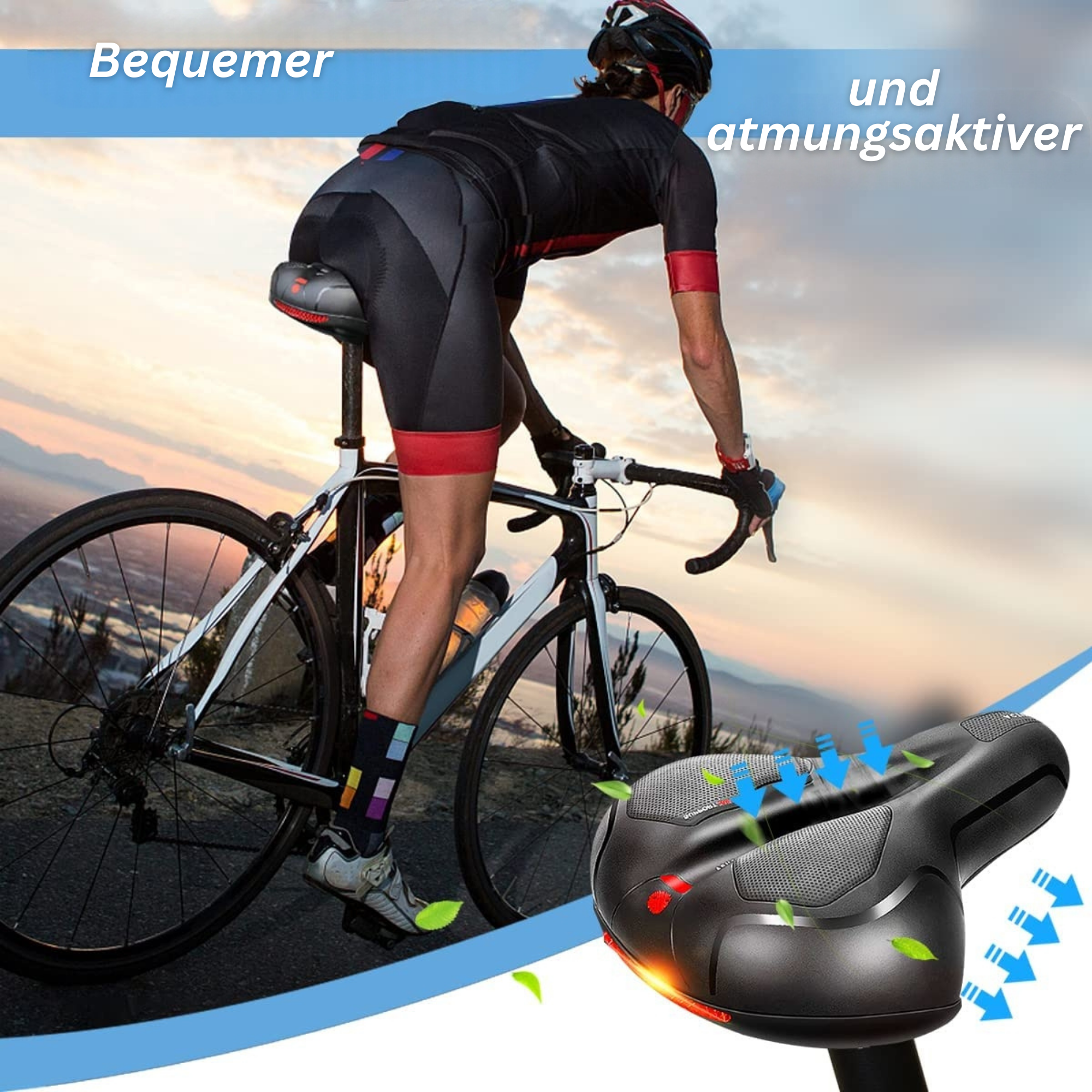 CloudRide™️ I Breathable hollow bicycle saddle