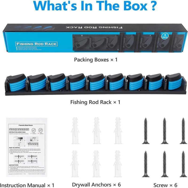 🔥Wall Mounted Fishing Rod Rack