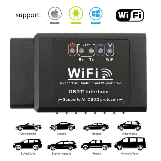 ELM327 WiFi OBD2 OBDII Diagnostic Scanner Code Reader Tool